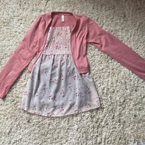 Gracia Pink Top with Floral Accents (maternity)